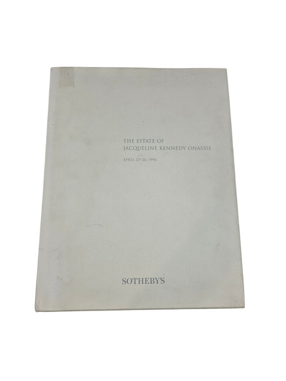 Sotheby's Estate of Jacqueline Kennedy Onassis Auction Catalog 1996 with Tickets